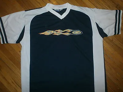 Vtg 90s JIMMY'Z JERSEY SHIRT Ringer Skateboard Surf Street Wear Flame Logo XL • $24.99