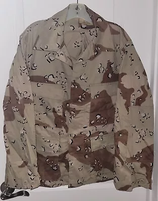 Genuine US Army 3 Color Desert Camo Rip Stop Jacket Combat SZ MED X-SMALL SHORT • $24.99