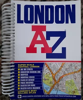 London Street Atlas A-Z Street... By Geographers A-Z Map Co.  Spiral Bound • £2.99