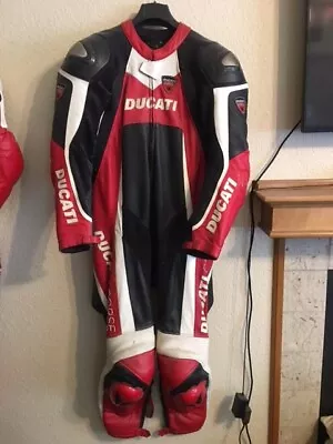 $320 • Buy Dainese DUCATI Corse Motorcycle Racing Leather Suit 1pc SIZE EUR 52 US 42