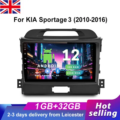 For KIA Sportage 3 2010-2016 32G Carplay Car Stereo Radio GPS BT FM Android 12 • £129.99