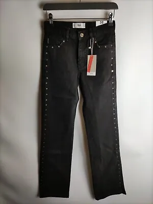 Mango Brigitte Studded Black Women's Jeans Size UK 4 **** V70 • £12.91