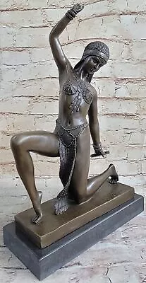 Signed D.H.Chiparus Bronze Art Deco Statue  Ballet Russe  Sculpture Figure • £224.60