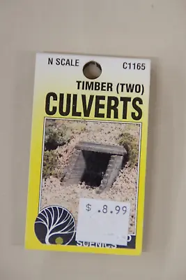 WOODLAND SCENICS N-Scale Two Pack Timber Culverts C1165. • $7.96
