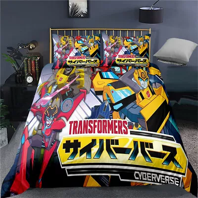 Transformers Queen/Single/Double/King Bed Quilt Doona Duvet Cover Set Linen • $35.18