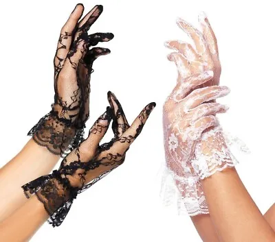 £8.95 • Buy Lace Ruffle Gloves Sexy Halloween Fancy Party Goth Punk 80s Madonna Emo G1260
