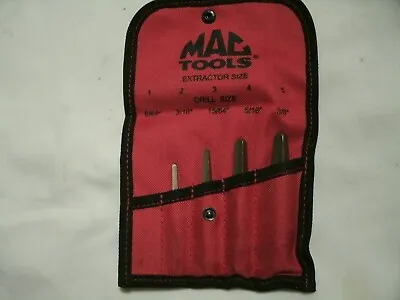 Mac Tools 5pc Straight Flute Screw Extractor Set In Pouch STEX5S MISSING ONE • $50