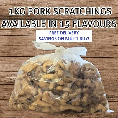 £61 • Buy 500g / 1KG / 5KG Big Bag Traditional Pork Scratchings In 15 Flavours