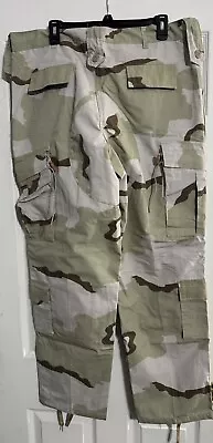 U.S. Army 3-Color Desert Camouflage Pattern Combat Trousers Size Large Regular • $19.99