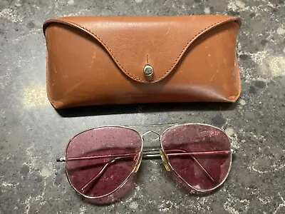 Vintage Giorgio Armani Sunglasses GA615 Small ROSE COLOR Lens Ralph Lauren Case • $39.99