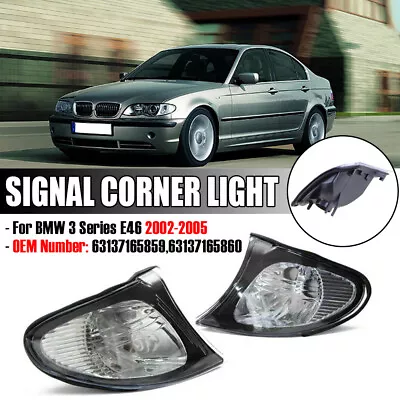 Corner Lights Brake Turn Signal Lamps For BMW 3-Series 325i 330i E46 2002-2005 • $29.50