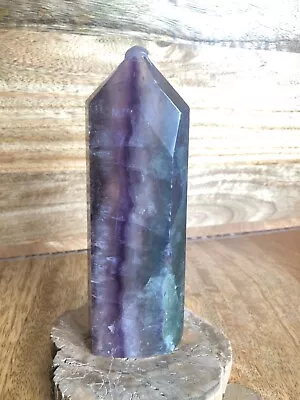 743 G - Rainbow Fluorite Tower - Rich Deep Greens Druzy Pockets • £31.99