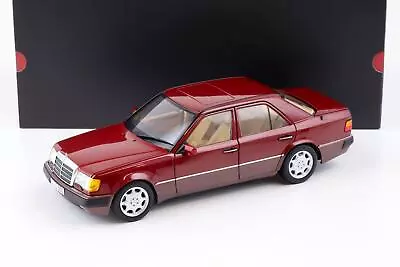 1992 1:18 Norev Mercedes 500 E W124 Sedan Almandine Red DEALER VERSION • $143.99