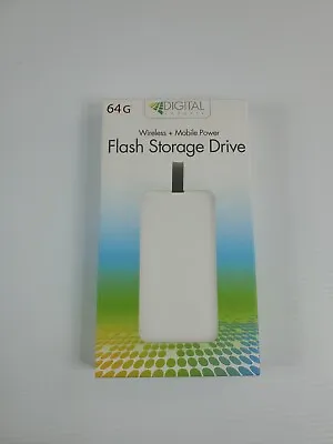 Digital Gadgets Wireless + Mobile Power Flash Storage Drive 64GB NIB FAST SHIP • $13.99