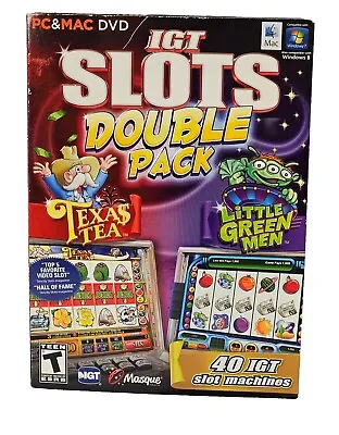 IGT Slots Double Pack Computer Game- TEEN- PC & MAC DVD MASQUE • $16.99