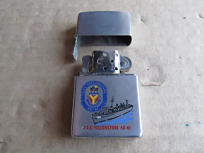 1984 Vintage Zippo Lighter USN US Navy Ship USS Yellowstone AD-41 US Military • $44.99