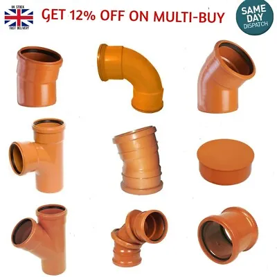 £12.90 • Buy Underground Drainage 110mm, Soil Pipe & Fittings, Bends,Traps Top Quality