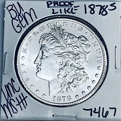 1878 S Bu Gem Morgan Silver Dollar Unc Ms+++ U.s. Mint Rare Coin 7467 • $54.88