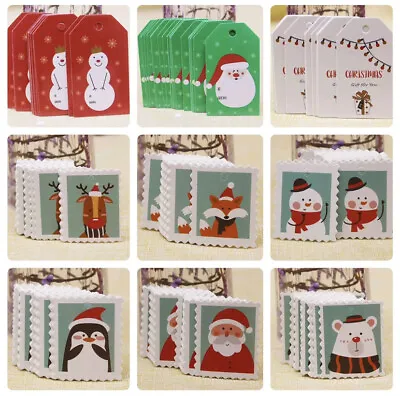 £2.05 • Buy Kraft Paper MERRY CHRISTMAS Gift Hang Tags Labels Various Designs 
