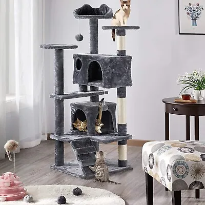 Road Pet Cat Tree Tower Scratching Post Scratcher Cats Condo House Bed Furniture • $84.99