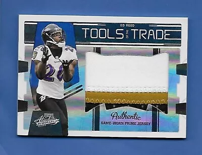 Ed Reed Game USED Jersey Card -  2009 Tools Of The Trade Jumbo #41/50 • $45