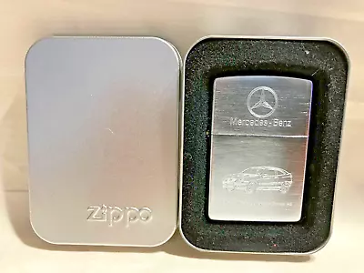 Unfired & Sealed MERCEDES BENZ Advertising Zippo Lighter & Matching Tin • $59