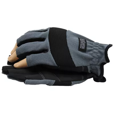 BlackCanyon 81070/L Mens Size Large Black/Gray Fingerless Work Gloves • $11.62