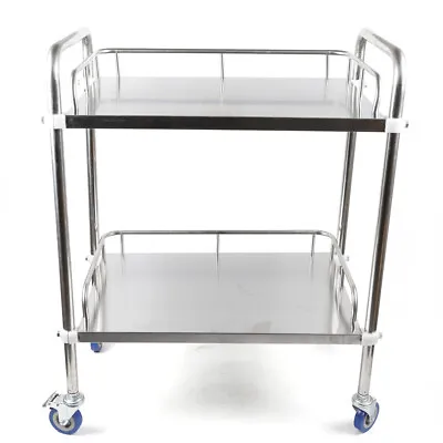 Stand Mobile Medical Trolley Tattoo Instrument Cart W/ 2 Lockable Wheels • $48.45