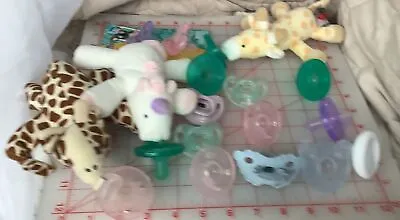 Lot Of 17 Pacifiers Misc Pacifiers Silicone ? For  Reborn Doll Making Modifying • $22.99