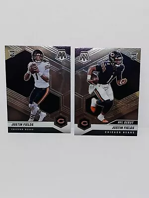 Justin Fields 2021 Panini MOSAIC BASE & NFL DEBUT RC LOT Chicago Bears 🐻 Rookie • $5.99