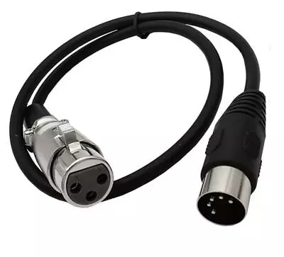 5-pin Din To XLR 3-pin Female Audio Cable For Music Instruments - 1m • £8.95