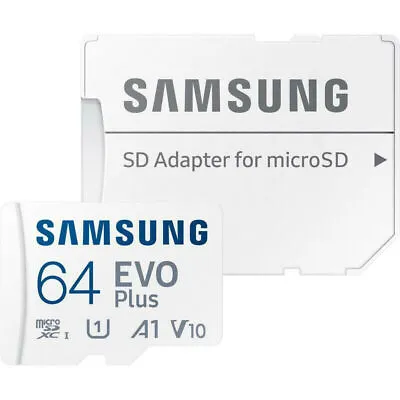 SAMSUNG EVO PLUS 64 GB Micro SD SDHC TF Class 10 130MB/s 64G MicroSD Memory Card • $13.09