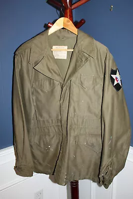 Original WW2 U.S. Army M43 Field Combat Jacket W/2nd Inf. Div. Patch 1944 D. • $295