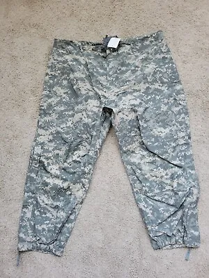 US Army Issue CAMO Gore-Tex Trousers Pants ECWGS XL Extreme Cold/Wet Waterproof • $79