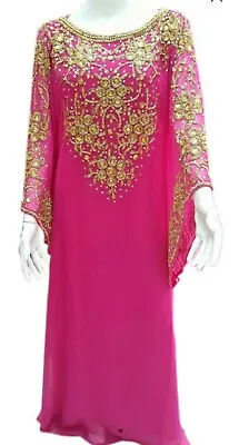 SALE New Moroccan Dubai Kaftans Farasha Abaya Dress Very Fancy Long Gown MS 253 • $58.79