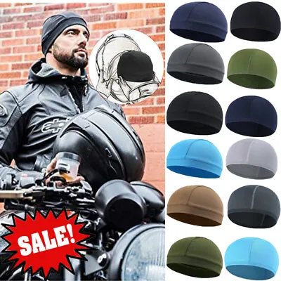 $5.98 • Buy Men Motorcycle Helmet Liner Breathable Skull Cap Du Rag Head Wrap Do Doo Bandana
