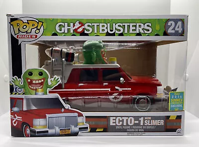 Funko POP Rides Ghostbusters ECTO-1 With Slimer 24 Red Exclusive SDCC 2016 • £217.15