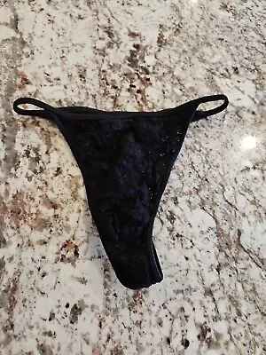 True Vintage Vassarette M Second Skin Satin & Lace Thong Panty  # 18-104 • $31.95