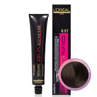 L'OREAL DIA RICHESSE HAIR COLOUR 50ML 6.01 Natural Ash Dark Blond PROFESSIONAL • £5