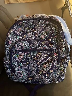 Vera Bradley Purple Floral Backpack Large (preloved-gently) • $45