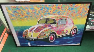 VW BEETLE POSTER NEW  VINTAGE COLLECTIBLE Psychedelic. 3D ISH GRATEFUL DEAD POT • $15.99