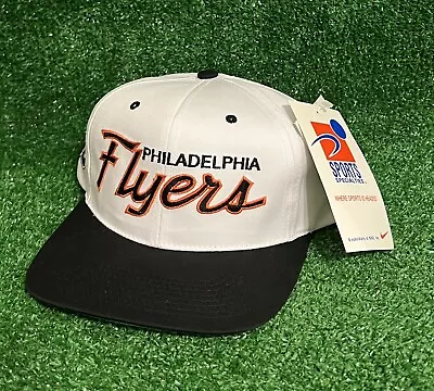 VTG 90s Philadelphia Flyers Script Sports Specialties SnapBack Hat DEADSTOCK NWT • $79.99