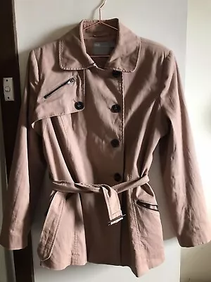 $25 • Buy ASOS Pastel Peach Trench Coat 16 UK