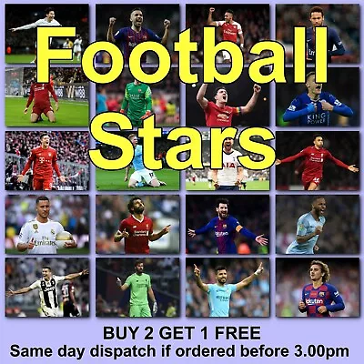 Football Poster Footballer Posters Soccer Poster HD Borderless Printing Photo • £6.87