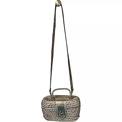 Magid Silver Basket With Distressed Shoulder Strap Bag • $25