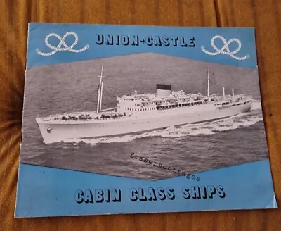 1959 Union Castle Cabin Class Ships S.S.BraemarRhodesiaKenya Castle Brochure  • £44.99