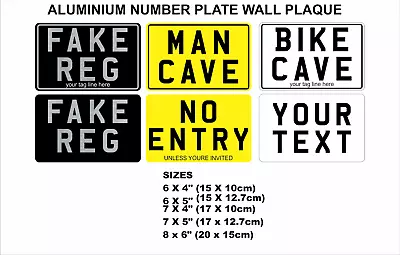 CLASSIC WALL PLAQUE Rear Number Plate Style Gift Bike Scooter Motorcycle SHED • £6.95