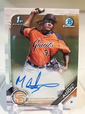 MELVIN ADON 2019 Bowman Chrome #CPA-MA Auto Autograph Holo Card Rookie RED SOX • $9.99