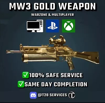 Modern Warfare 3 Gold Camo + Max Level Weapon Warzone • £9.99