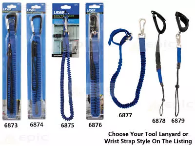 LASER Toolarrest Height Safety Fall Arrest Choose Wrist Strap OR Tool Lanyard • £12.95